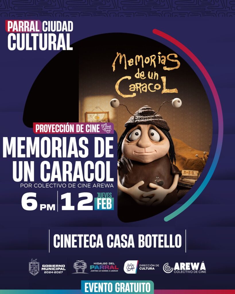 Invita la Dirección de Cultura a la proyección de «Memorias de un Caracol» en la Casa Botello