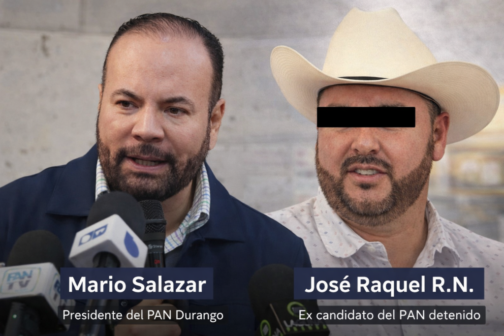 PAN Durango fija postura tras detención de ex candidato en Santiago Papasquiaro