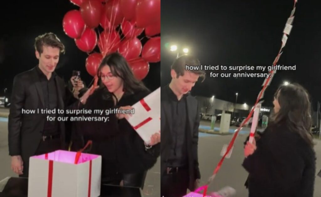 Joven le regala 2 mil dólares a su novia y los globos se los llevan al cielo: «Era mi salario»
