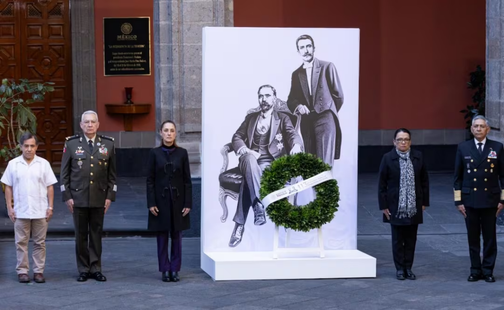 Sheinbaum encabeza homenaje a Francisco I. Madero en Palacio Nacional