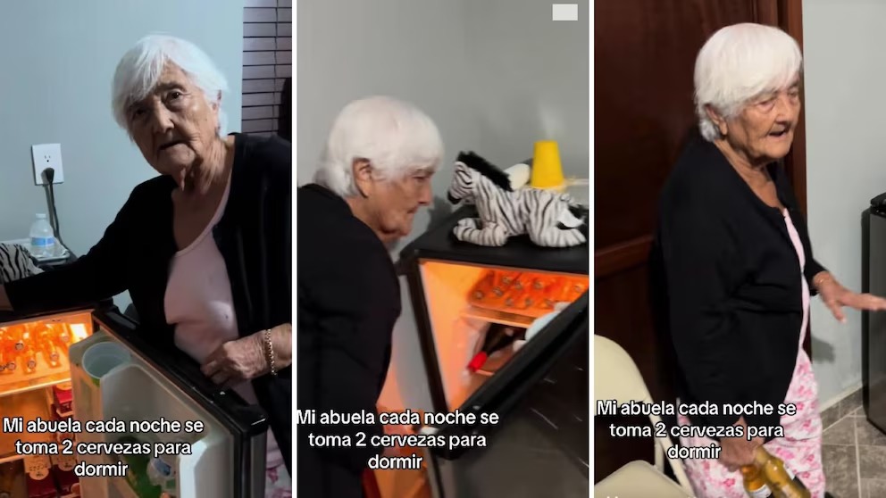 Abuelita revela que toma dos cervezas cada noche para dormir tranquila