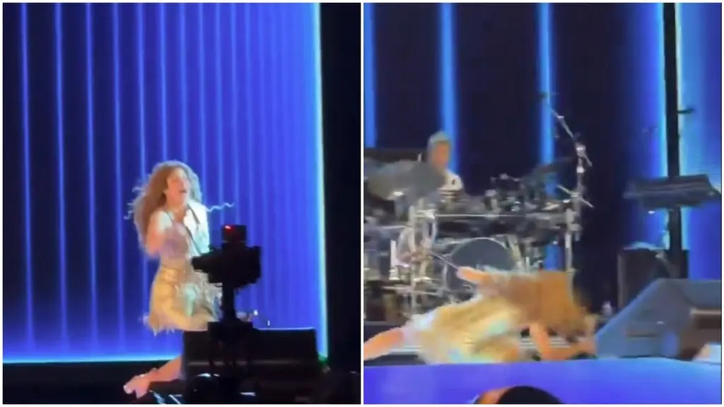 VIDEO: Shakira sufre caída en el escenario durante concierto en El Salvador