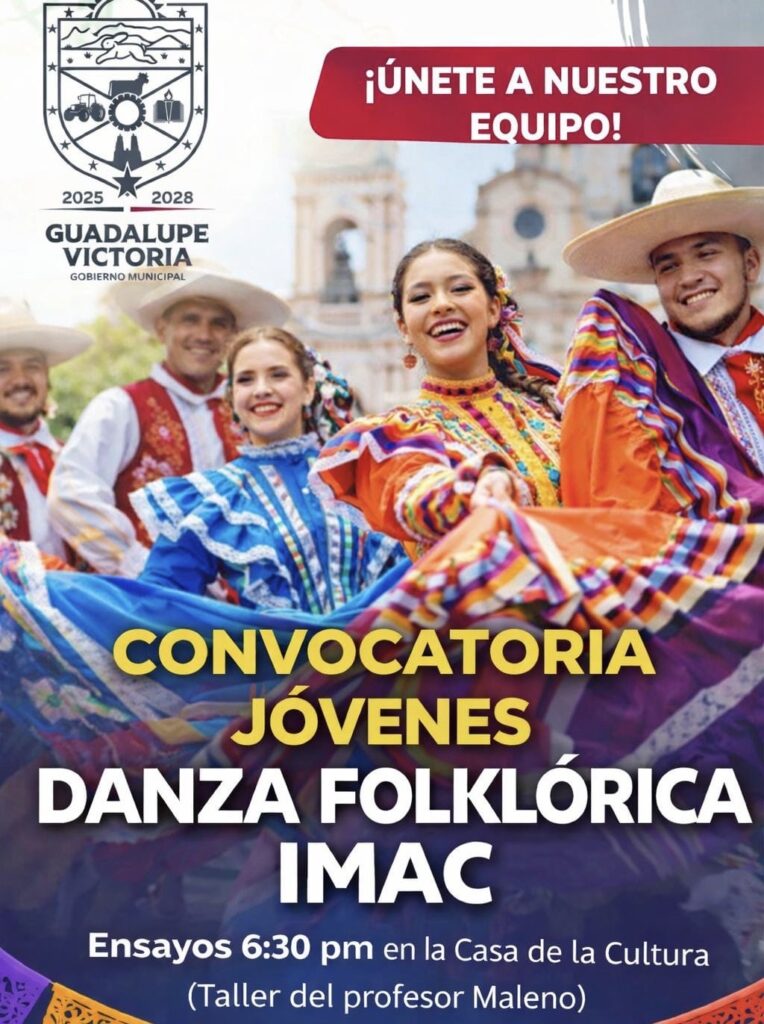 Gobierno Municipal abre convocatoria para integrar el Grupo de Danza Folklórica del IMAC