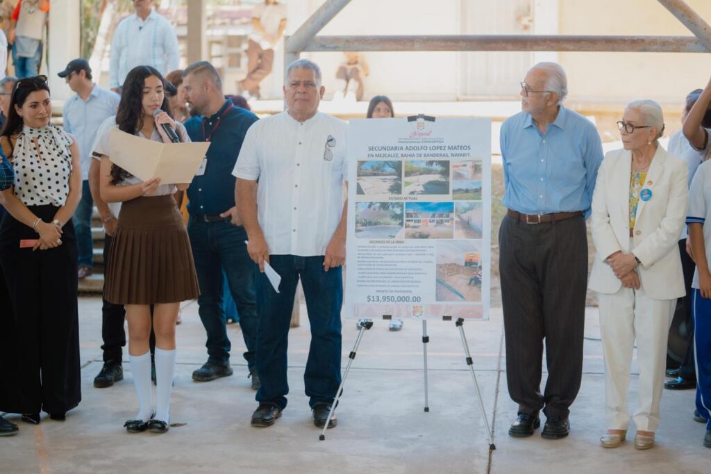 Arranca rehabilitación de la Secundaria Adolfo López Mateos en Mezcales, Bahía de Banderas