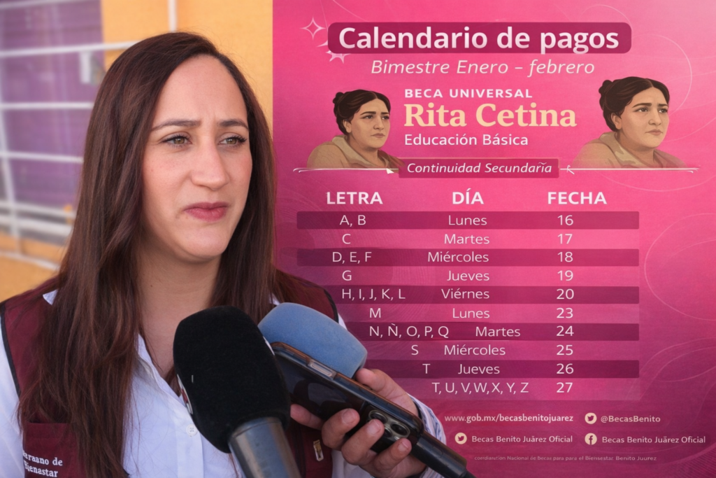 Inician pagos de 1,900 pesos de la Beca Rita Cetina en Durango