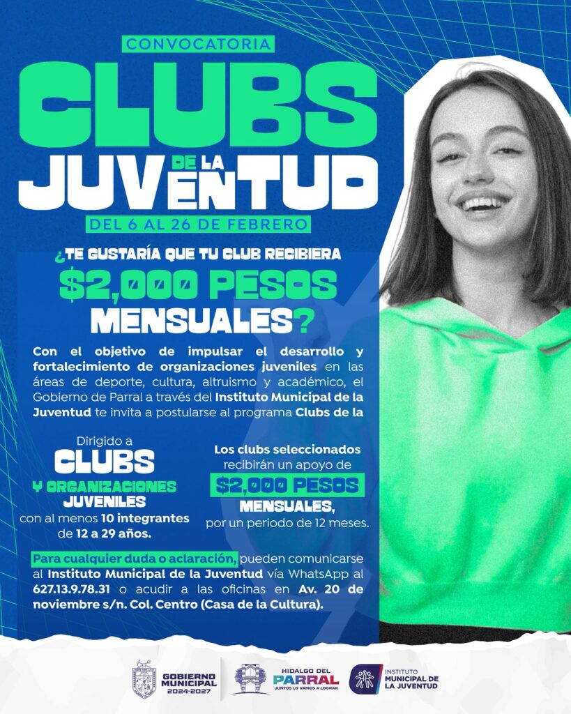 IMJUVE Impulsa la Participación Juvenil a través de Clubs de la Juventud