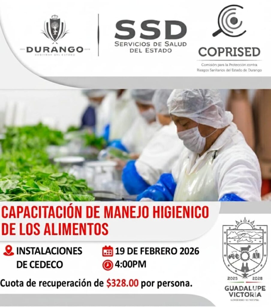Refuerzan capacitación obligatoria en manejo higiénico de alimentos en Guadalupe Victoria