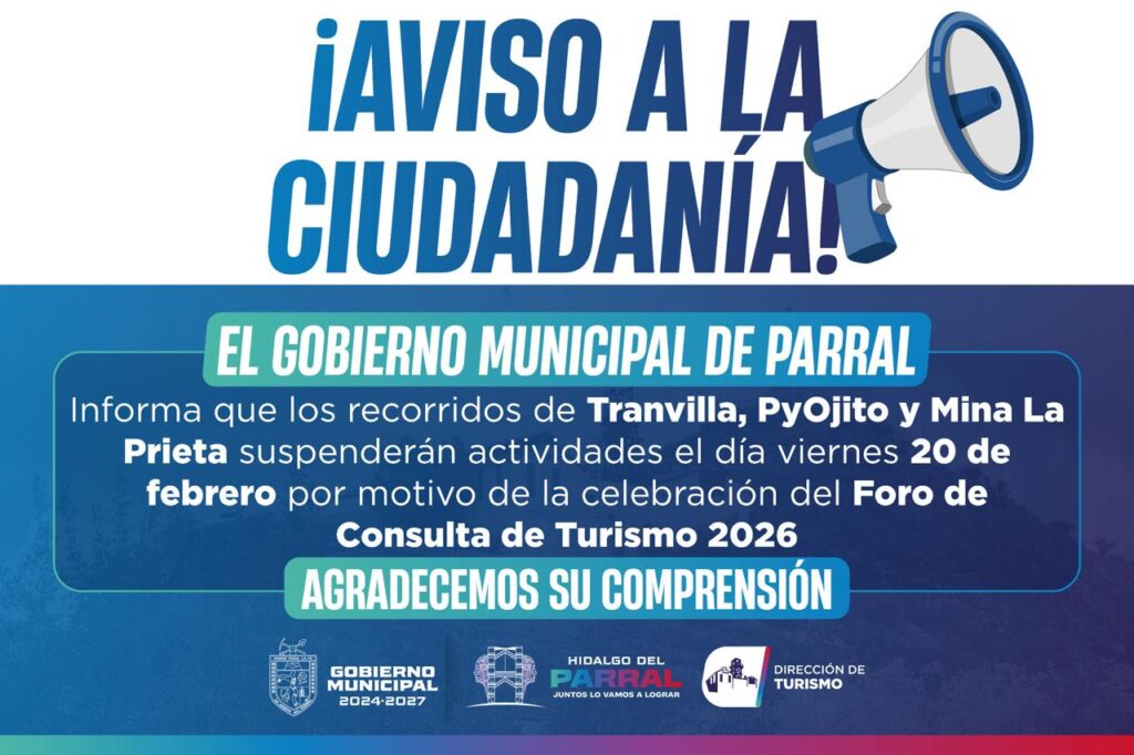 Cierre Temporal de Espacios Turísticos en Parral por Capacitación