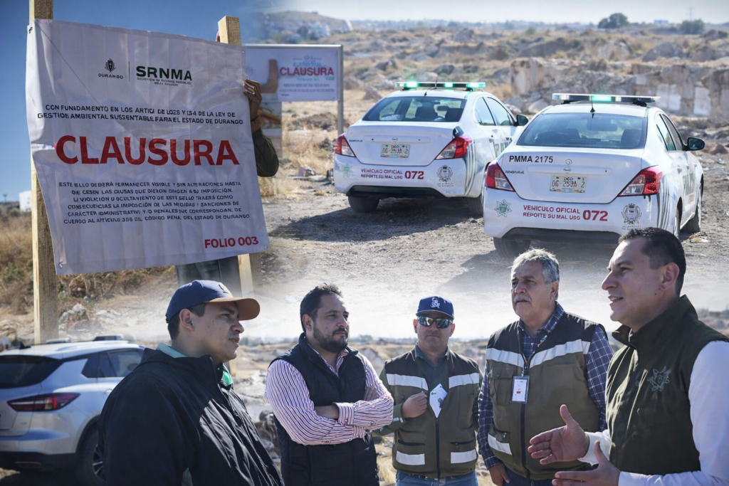 Clausuran tiradero ilegal en Durango; operaba sin permisos y con residuos peligrosos
