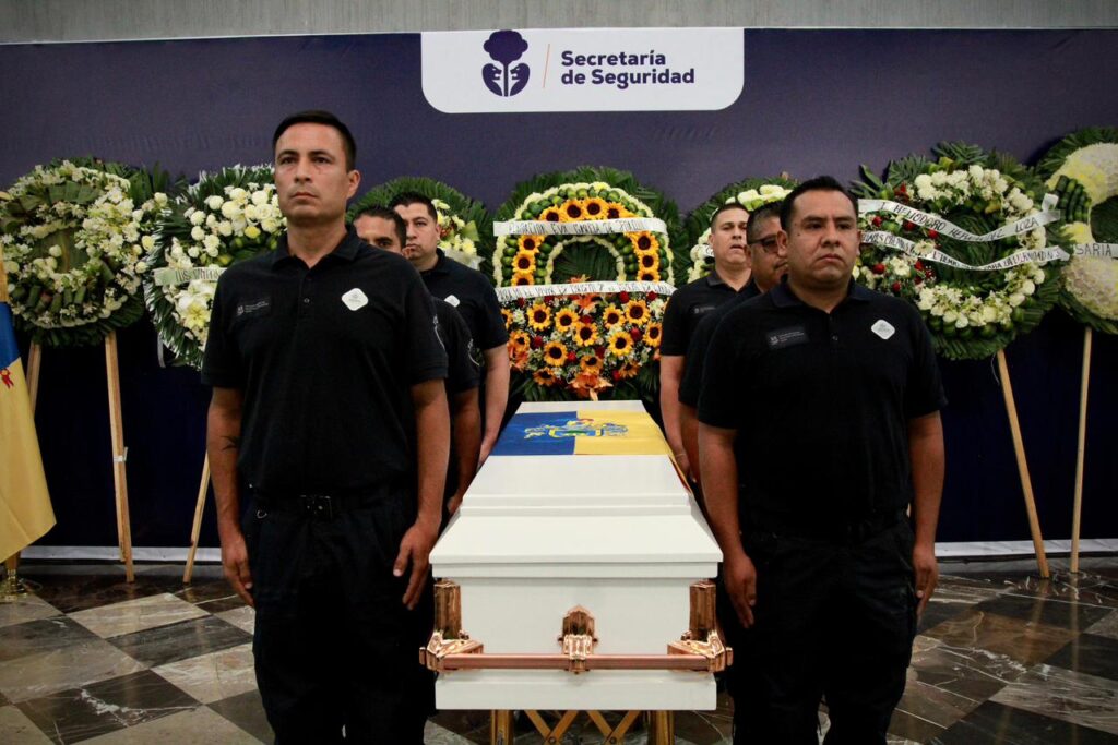 Rinden Honores Fúnebres Policiales al elemento Rafael Hernández Fuentes