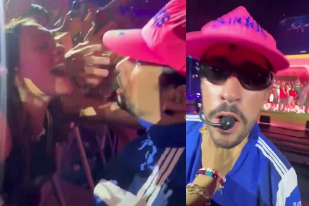 VIDEO: Bad Bunny es «ahorcado» por fanática en pleno concierto en Argentina