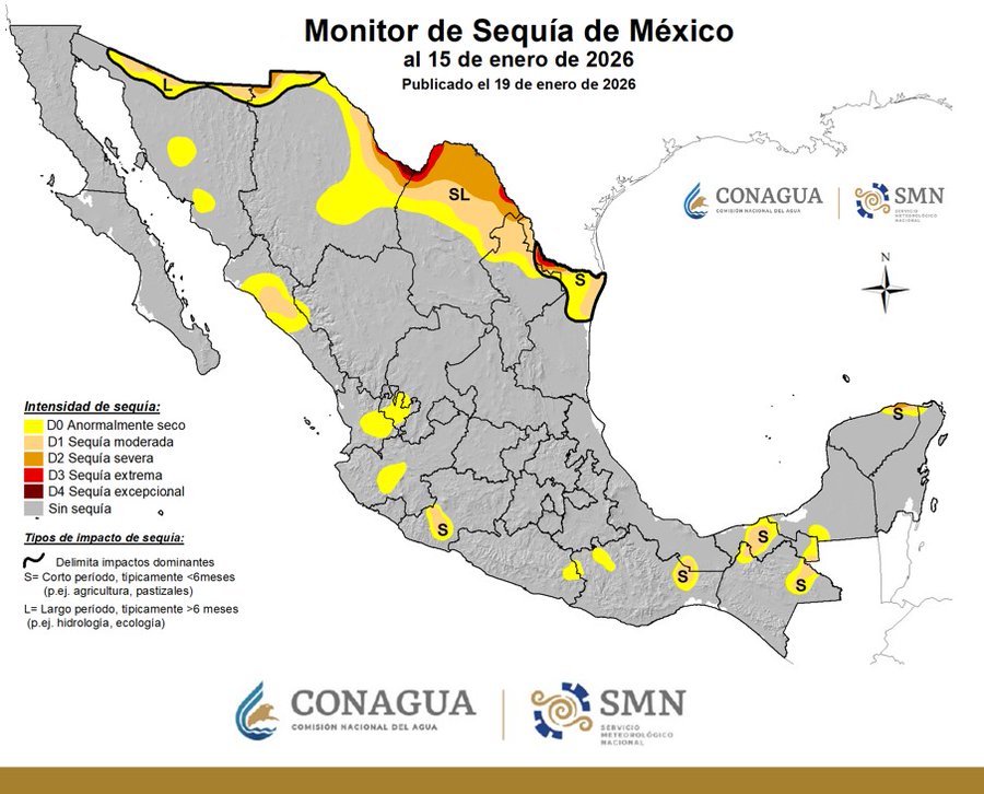 México reduce la sequía a su nivel más bajo en seis años