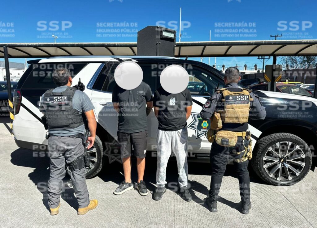 Operativo Dragón detienen a dos jóvenes con cristal en la ciudad de Durango