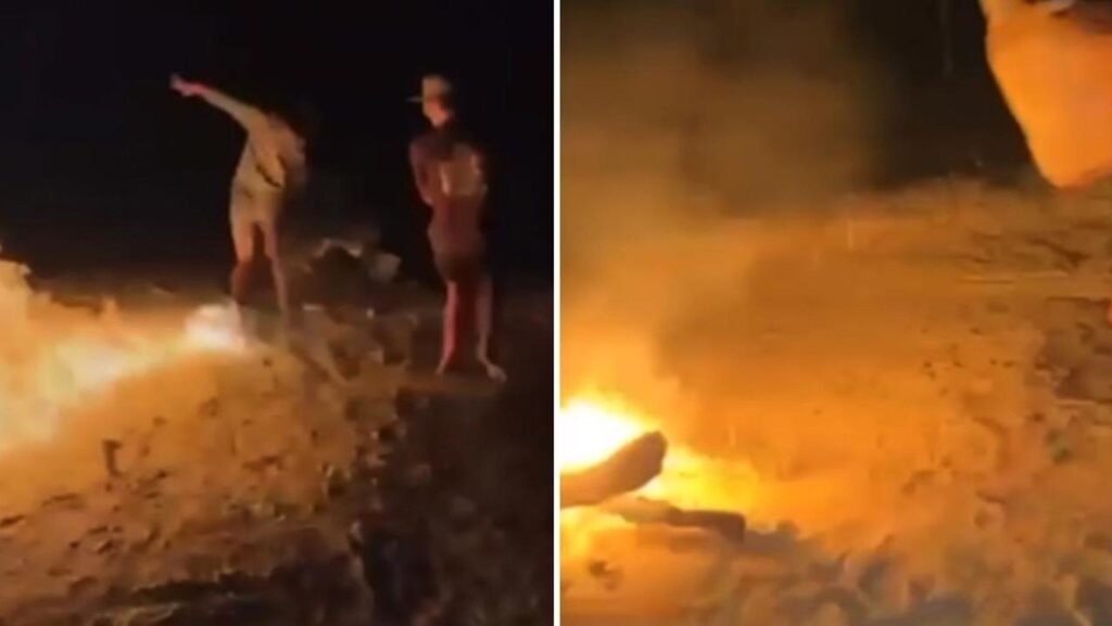 VIDEO: Joven rocía con gasolina a su amigo y le prende fuego por un reto