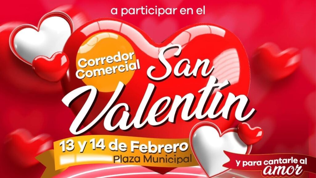 Invitan a Participar en el Corredor Comercial de San Valentín en Vicente Guerrero