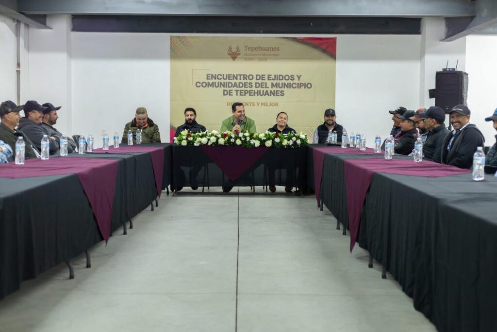 Coordinación entre Gobierno Municipal y autoridades ejidales en Tepehuanes