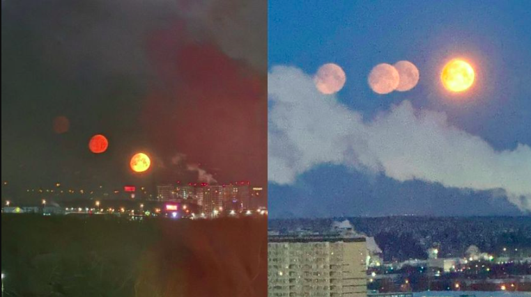 Aparecen cuatro lunas en Rusia y desatan teorías sobre el fin del mundo