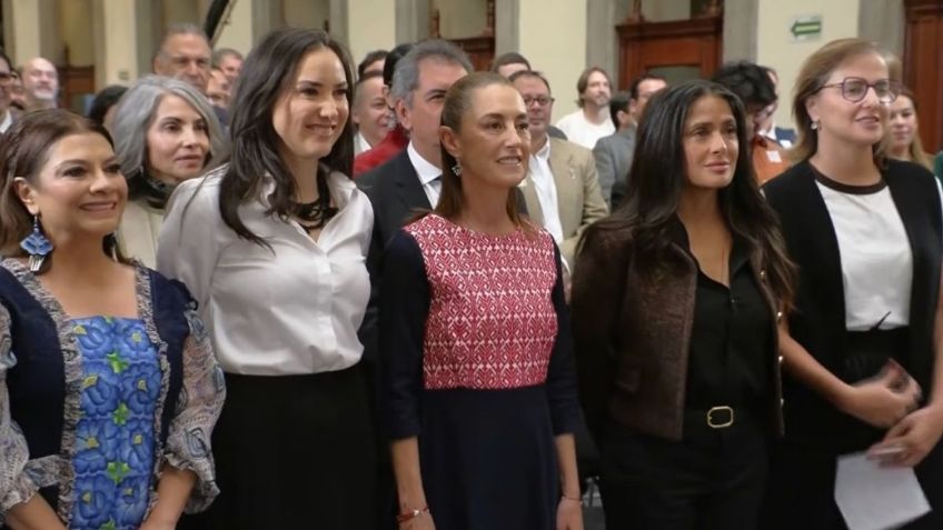 Sheinbaum anuncia 1,600 mdp en incentivos para el cine mexicano con Salma Hayek como invitada