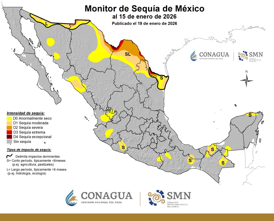 Conagua confirma: Durango inicia 2026 libre de sequía