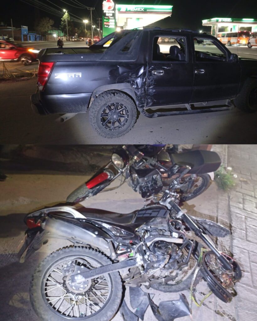 Motociclista pierde la vida tras chocar contra camioneta que se le atravesó