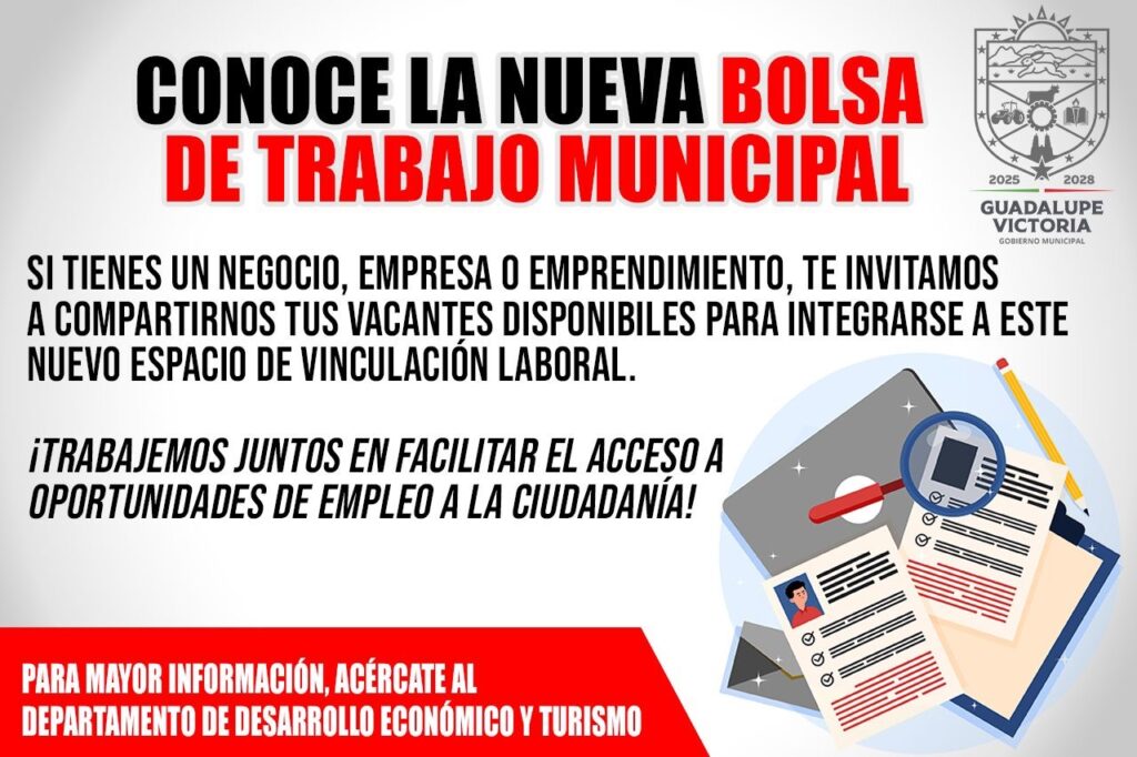 Promueven Bolsa de Trabajo Municipal en Guadalupe Victoria