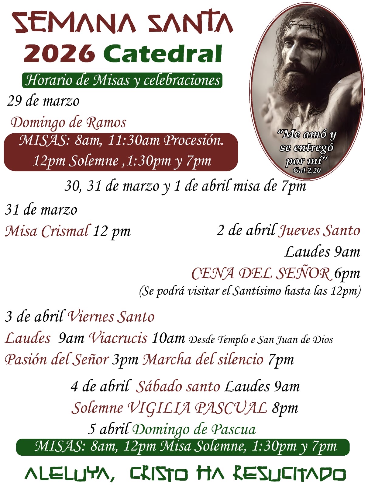 Fechas y horarios de Semana Santa 2026 en Parral | Notigram