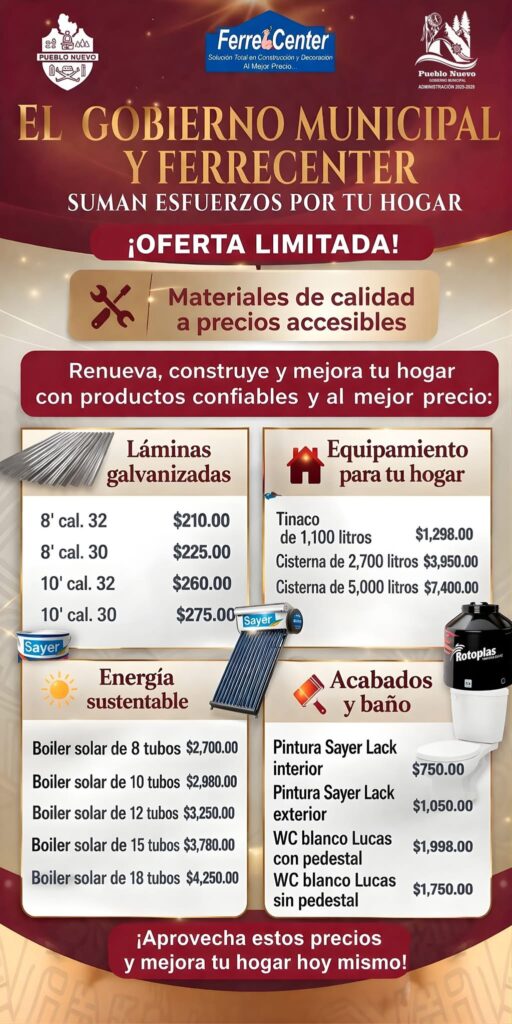 Ofrecen materiales accesibles para vivienda