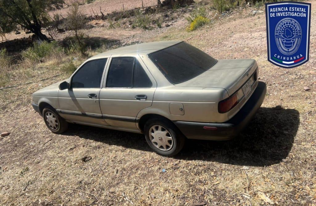 Recuperan auto robado en Huejotitán tras tres días del hurto en Parral