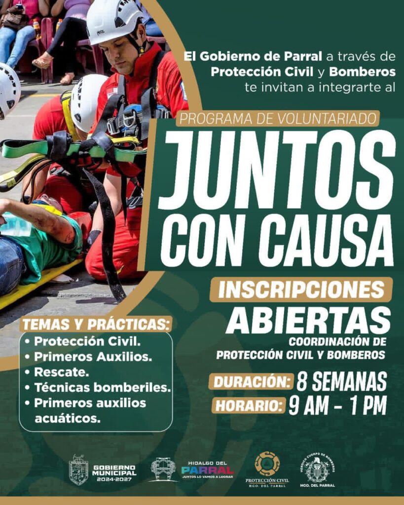 Invita Gobierno de Parral a integrarse al voluntariado “Juntos con Causa”