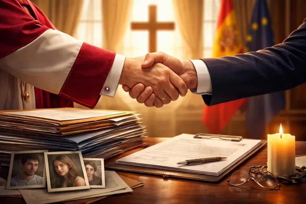 Iglesia y gobierno de España firman acuerdo para indemnizar a víctimas de pederastia