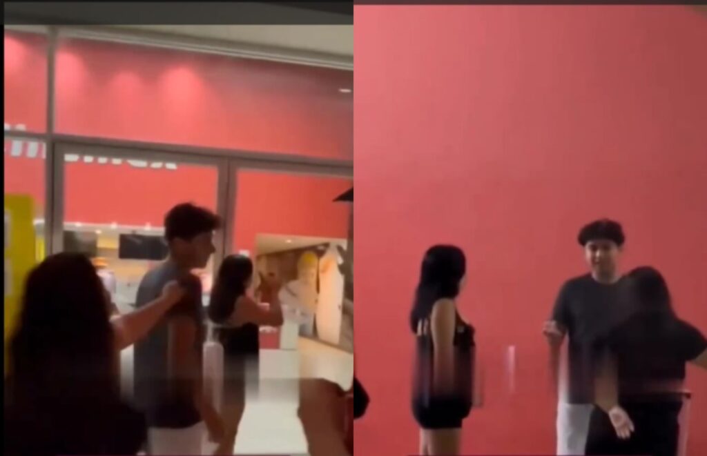 Mujer sorprende a su esposo con amante en el cine: «¿No te da vergüenza andar con un casado?»