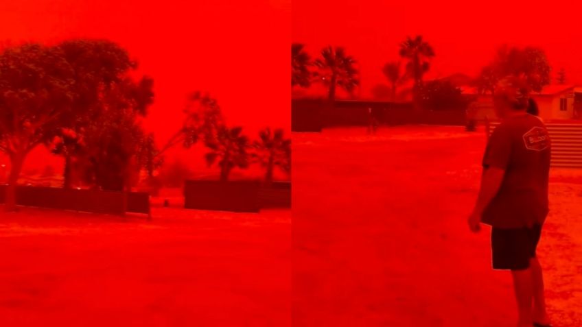 VIDEO: Ciclón Narelle tiñe de rojo el cielo en Australia y deja escenas impactantes
