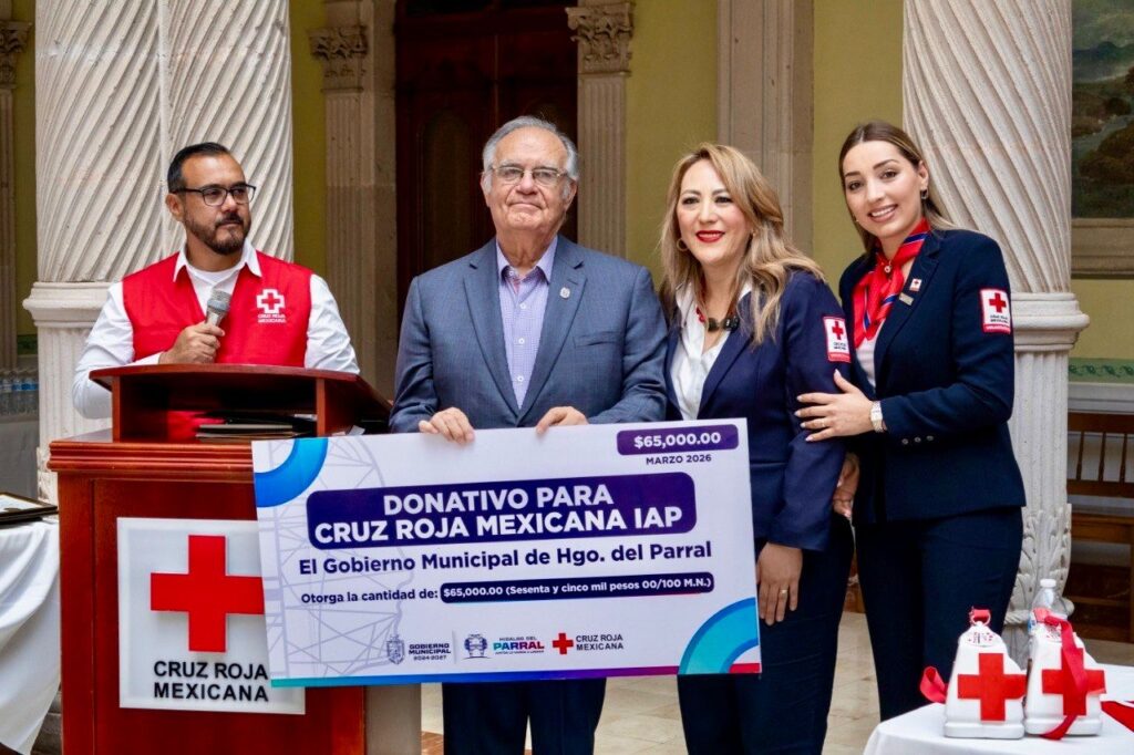 Gobierno de Parral se suma a la Colecta Anual 2026 de Cruz Roja con donativo