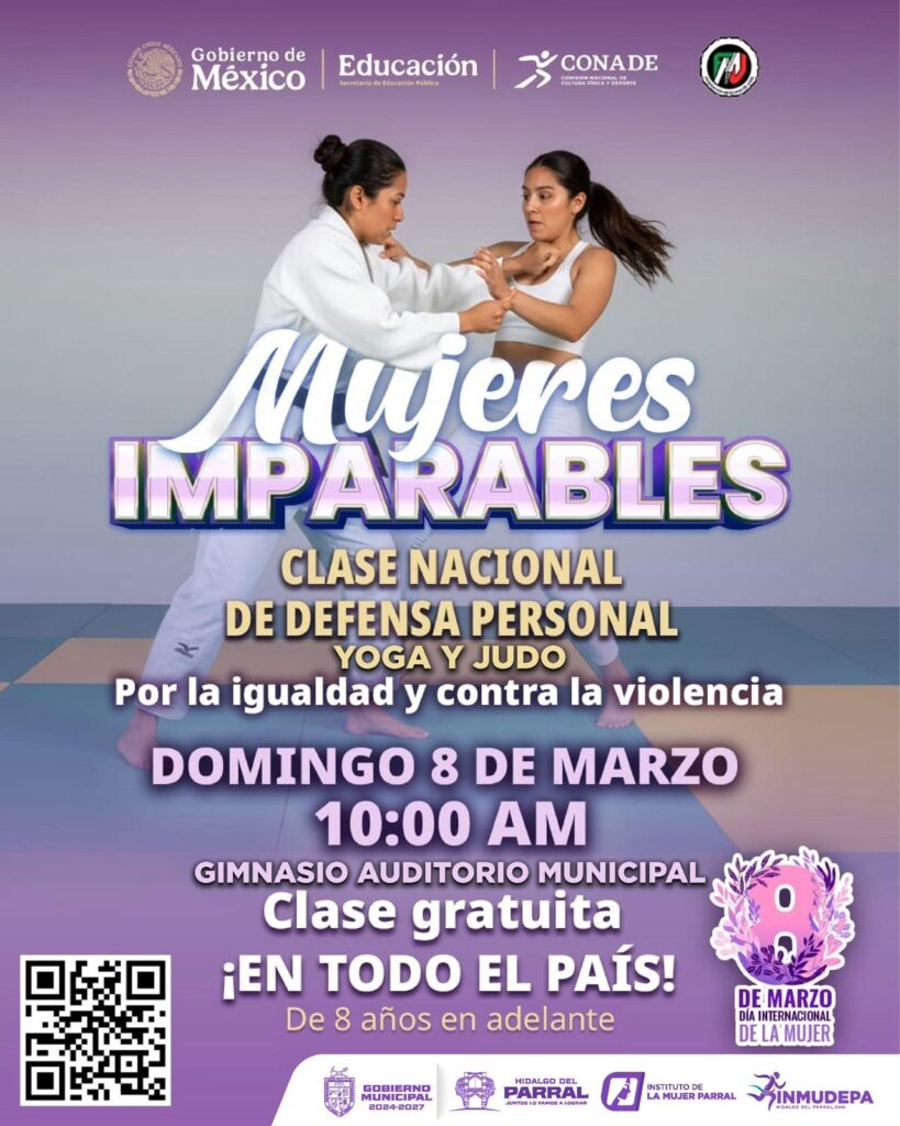Invita Gobierno de Parral a mujeres a clase de defensa personal, yoga y judo