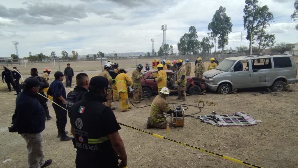 Coordinación de Protección Civil Realizan Exitoso Curso Básico Regional de Extracción Vehicular