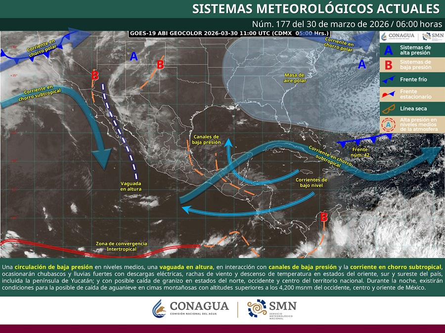 Prevén lluvias fuertes en Jalisco y advierten riesgos en zonas costeras durante las próximas horas