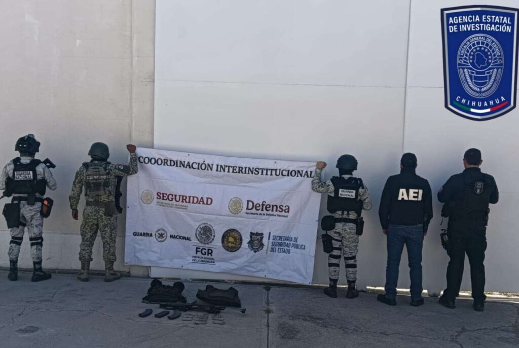 Aseguran fusil y cartuchos en Guadalupe y Calvo en Chihuahua