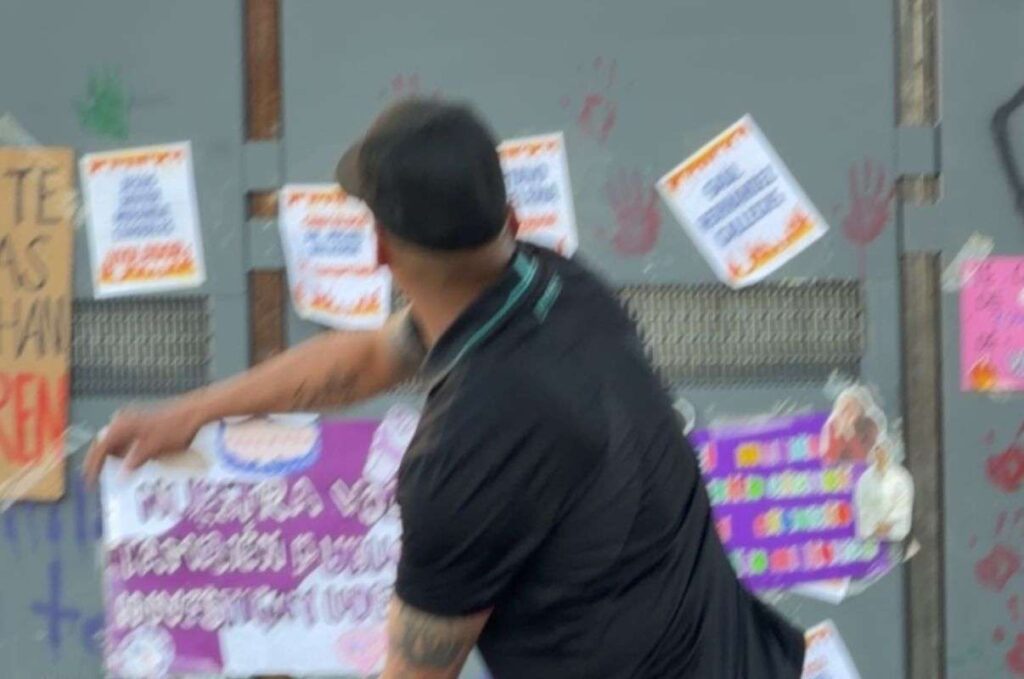 Detienen a hombre por vandalismo durante marcha del 8M en Chihuahua