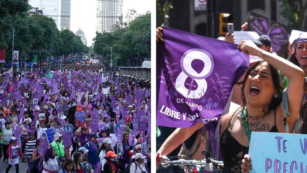 Marchas del 8M en México exigen alto a la violencia de género y justicia para víctimas