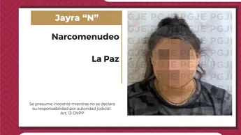 Detienen a mujer en La Paz con más de mil dosis de metanfetamina