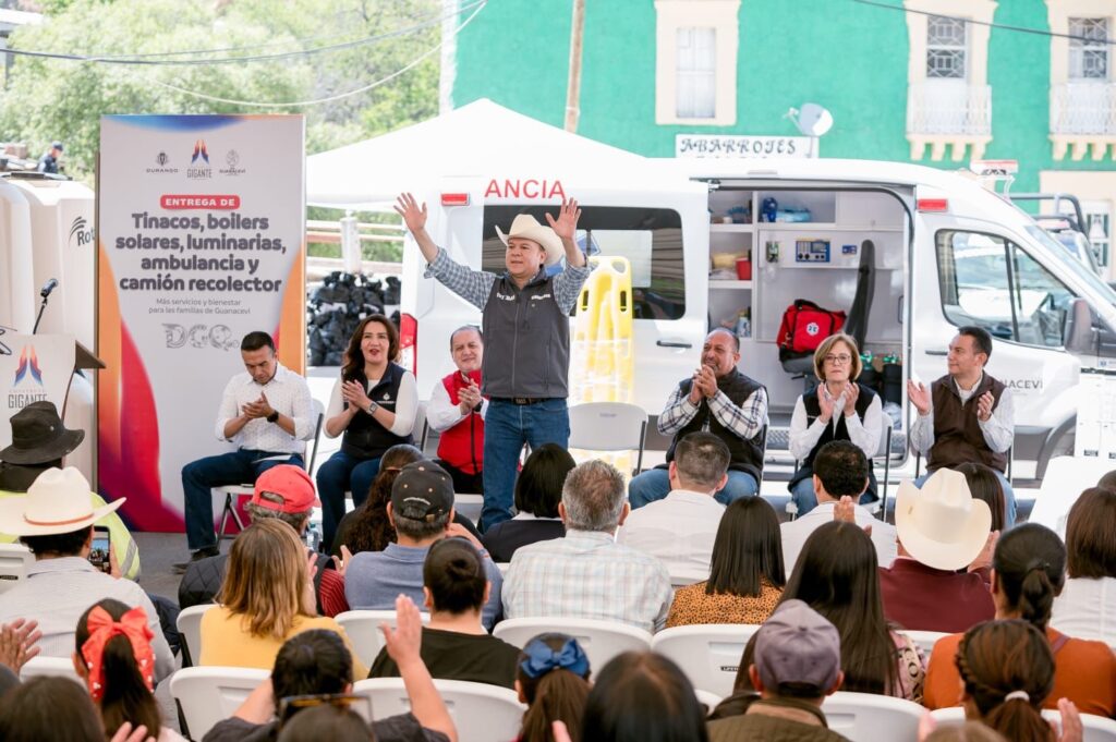 Guanaceví recibe obras y apoyos por 29 mdp en gira estatal de Esteban