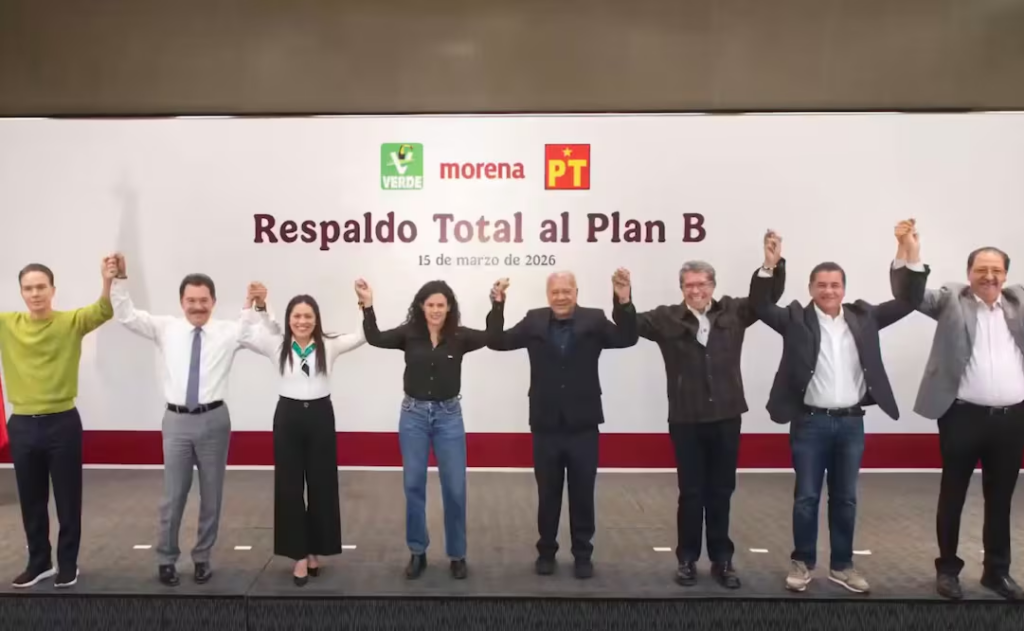 Morena, PT y PVEM cierran filas con Sheinbaum y respaldan Plan B de reforma electoral