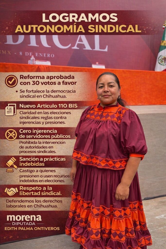 Democracia sindical blindada y apoyada : Edith Palma