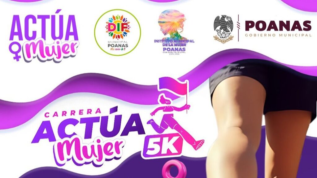 Convocan a la la Carrera “Actúa Mujer” 5K en Poanas