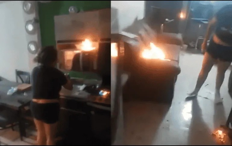 VIDEO: Mujer prende fuego a su casa tras discusión con su pareja