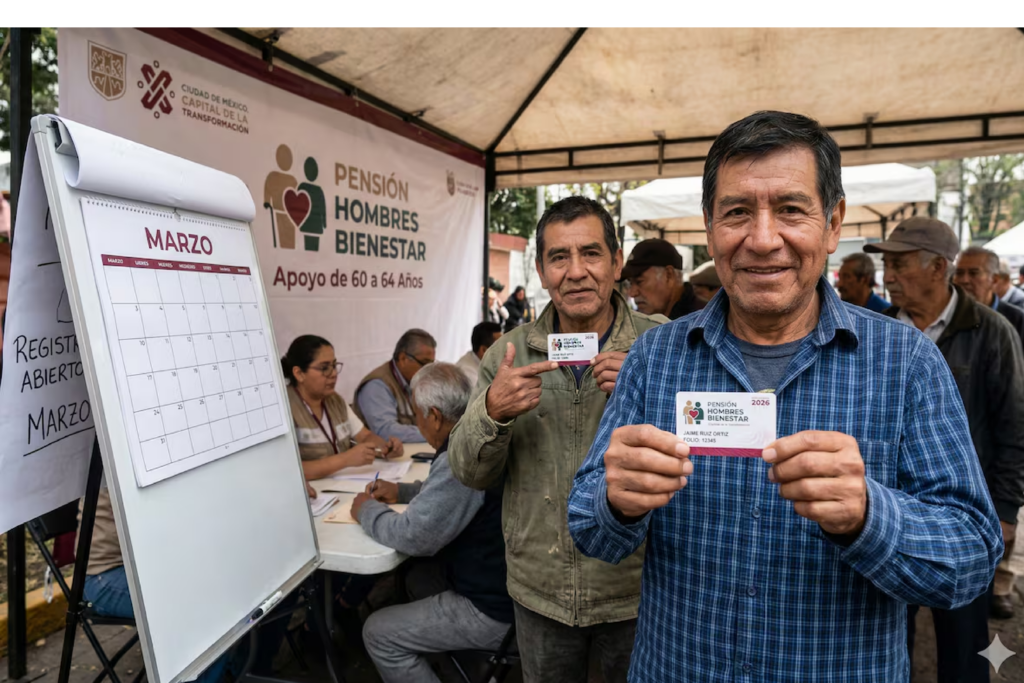 Abren registro para Pensión Hombres del Bienestar