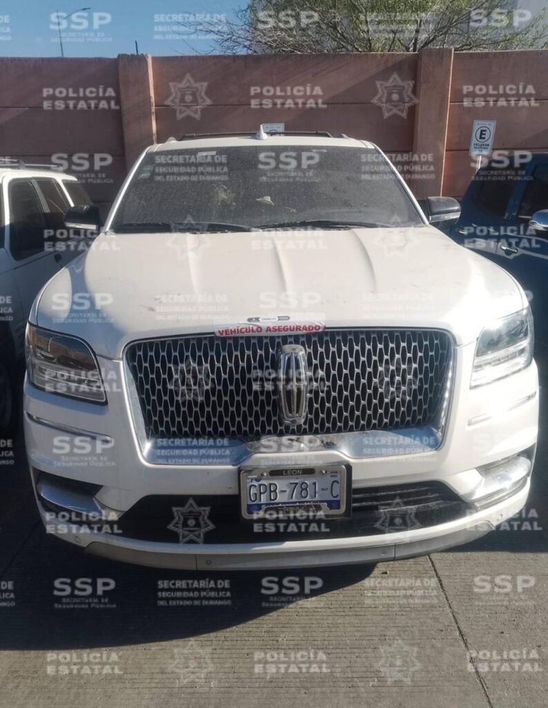 Operativo Dragón recupera en Durango lujosa camioneta robada hace en Zacatecas