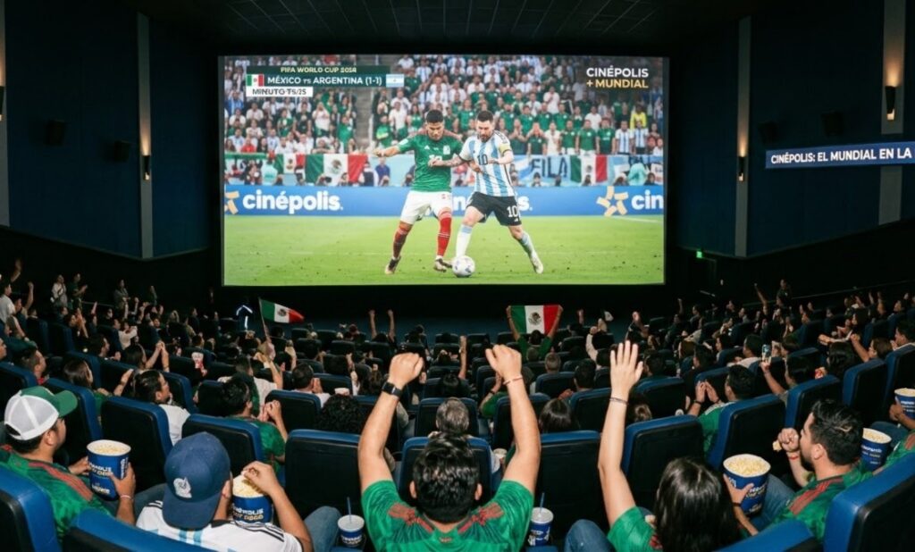 Cinépolis proyectará partidos del Mundial 2026 en más de 3 mil salas en México