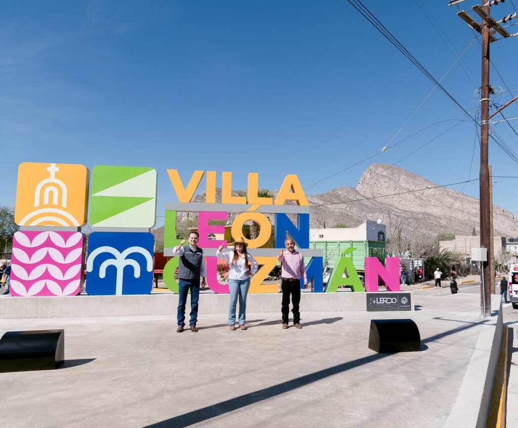 Esteban Villegas y Susy Torrecillas entregan obras, patrulla e iluminación en Villa León Guzmán