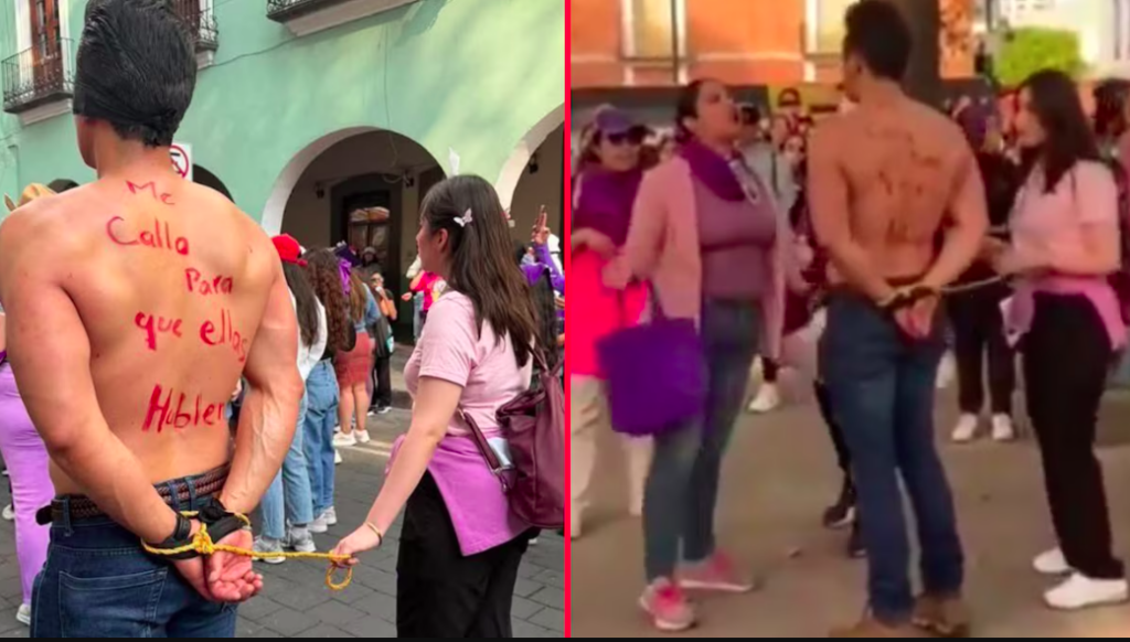 Hombre que marchaba como “aliado” en el 8M termina exhibido como deudor alimentario
